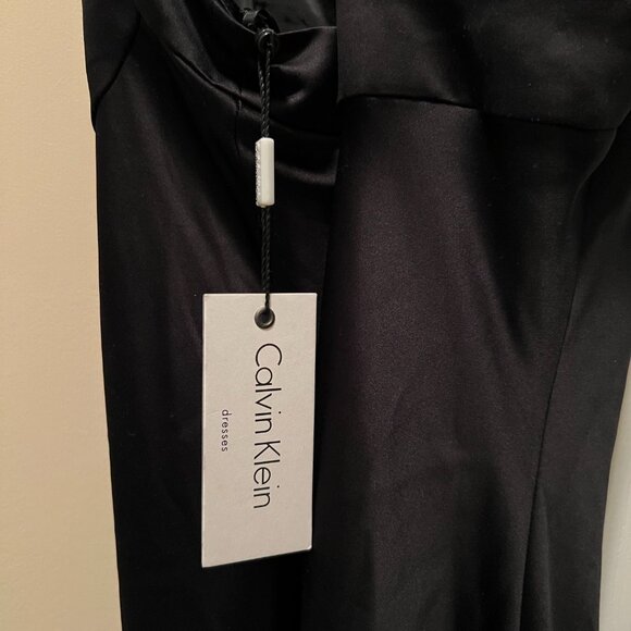 Calvin Klein Black Dress Evening Gown Women's Size 10P - Picture 5 of 10